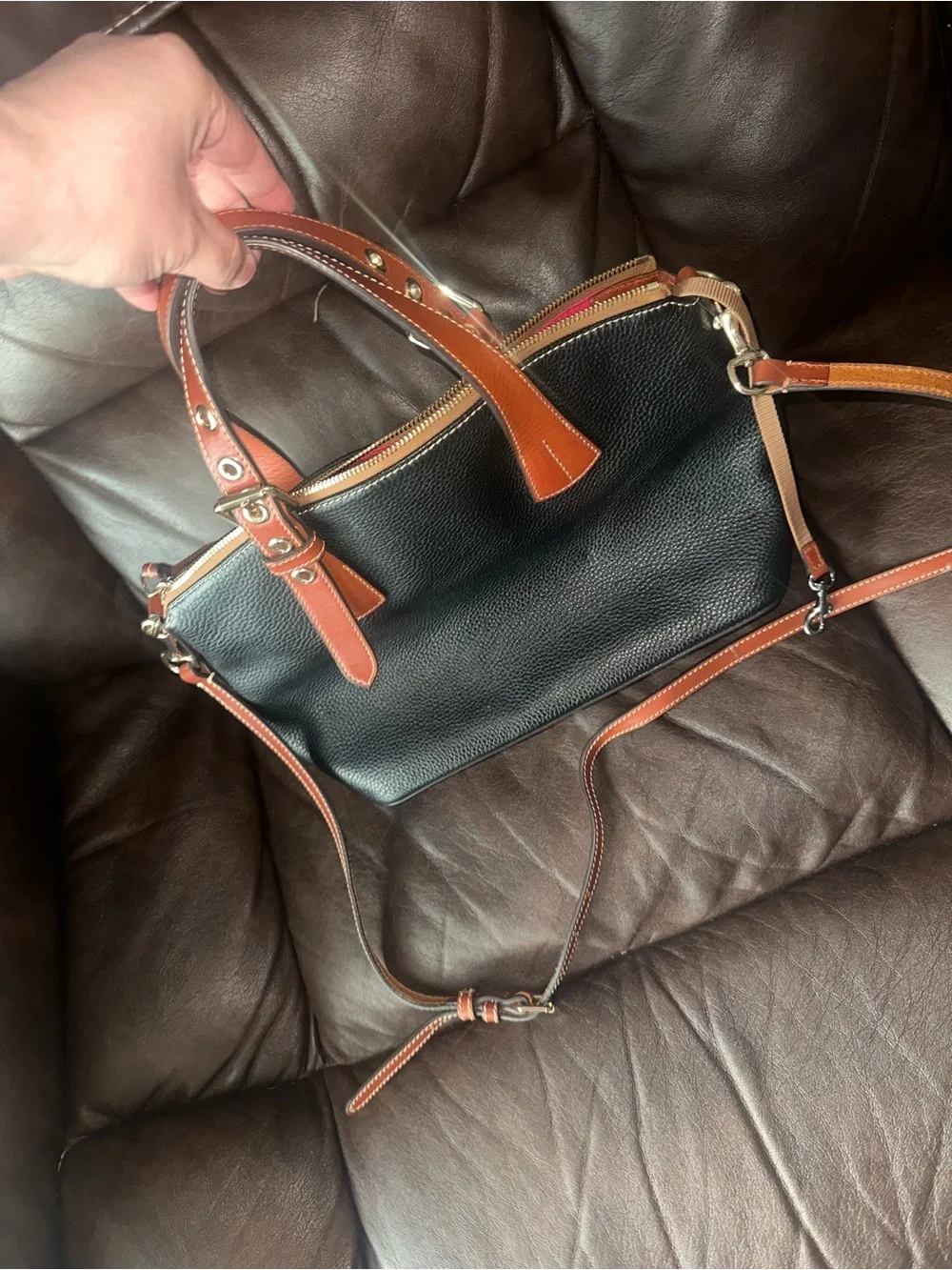 Dooney & Bourke Trina Satchel pebbled black